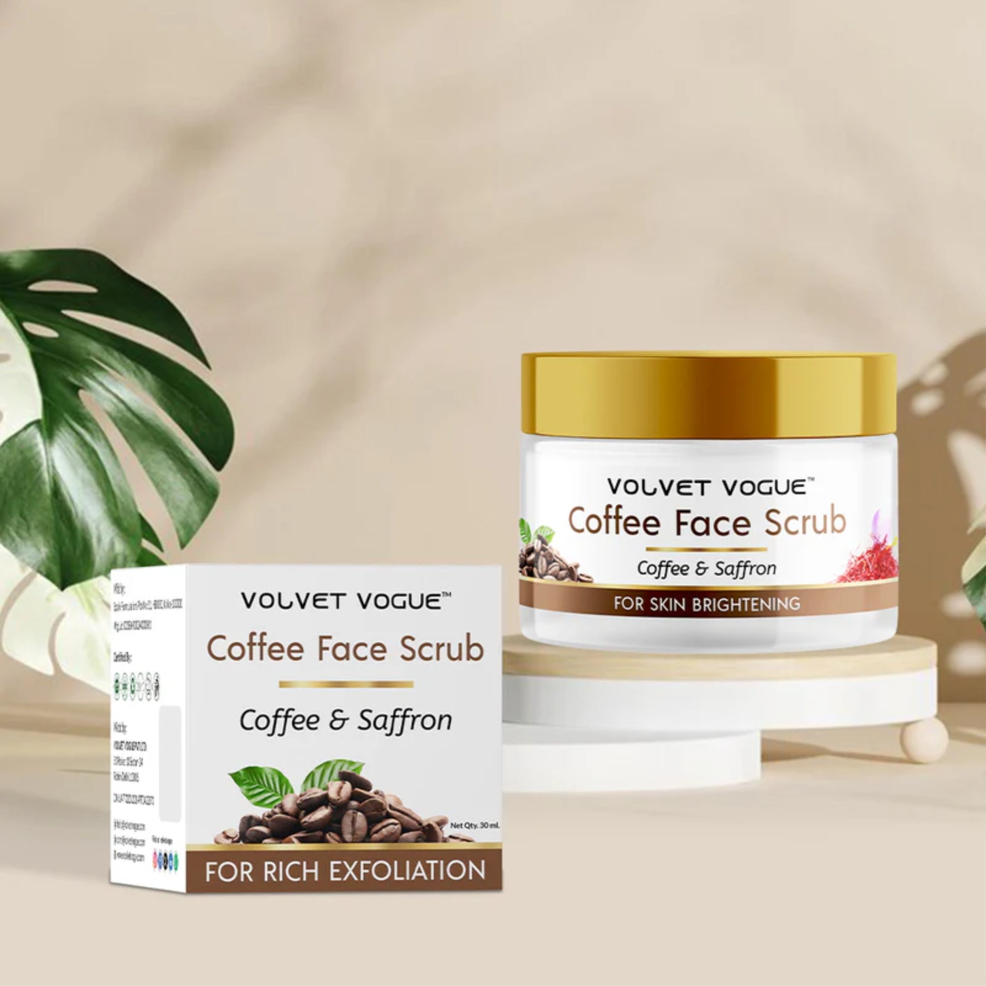 COFFEE FACE SCRUB FOR SKIN BRIGHTENING, 30ML