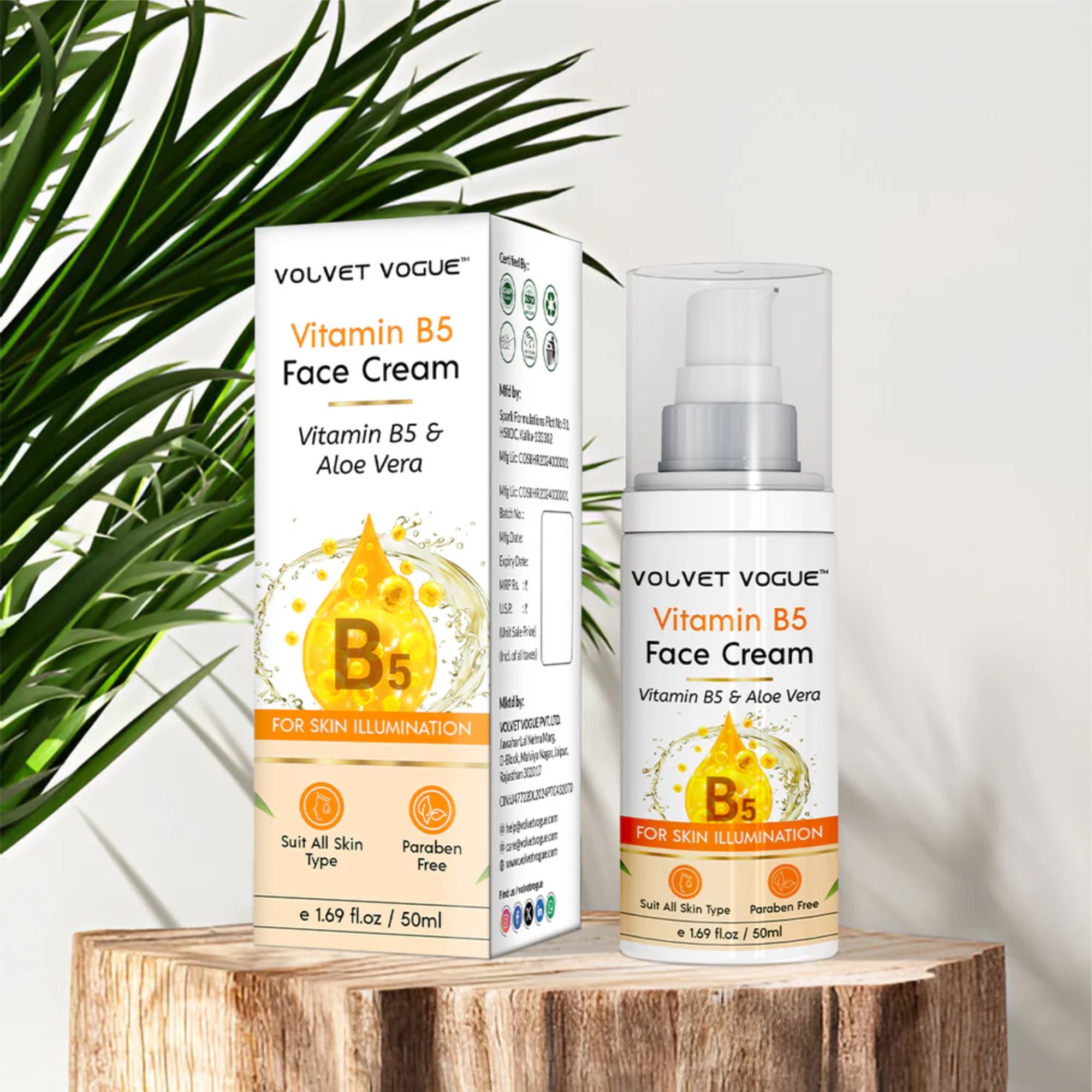 VITAMIN B5 FACE CREAM FOR SKIN ILLUMINATE, 50ML
