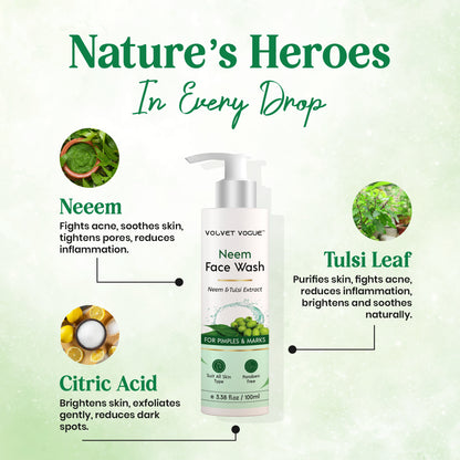 Neem Tulsi Face Wash For Pimples & Marks, 100ml